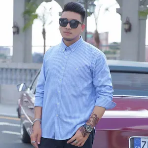 Men's Striped Button - Down Long - Sleeve Shirt