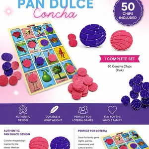 50 Pan Dulce Conchas -Loteria Game Markers Chips Custom Designed for Lotería Enthusiasts