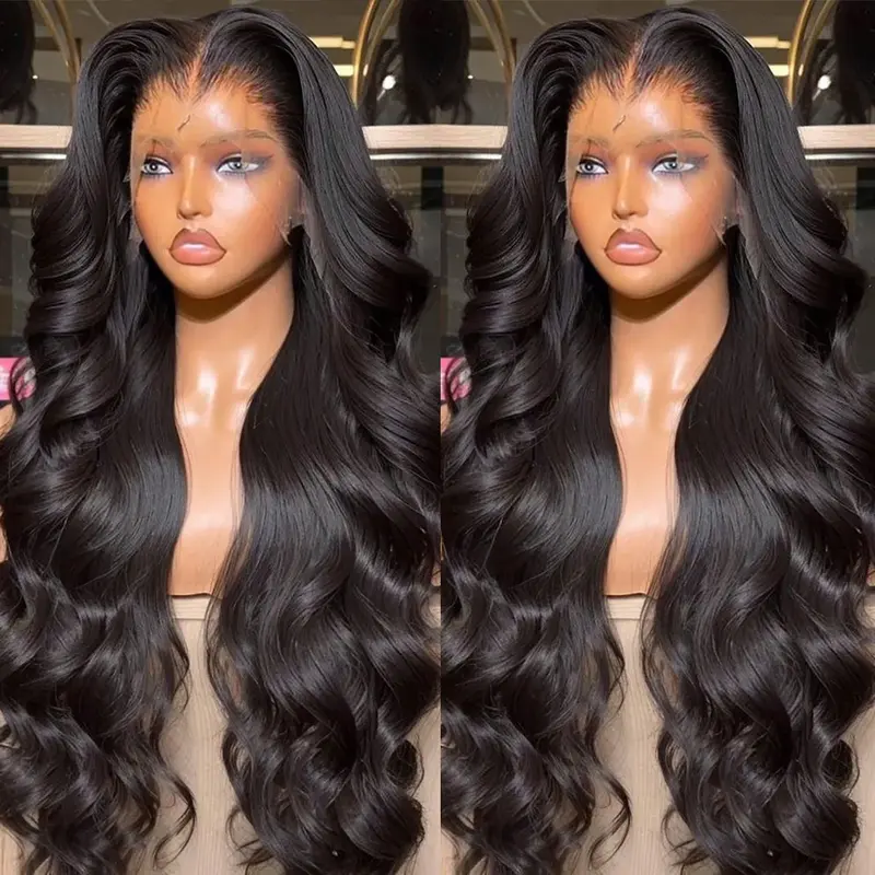 Body Wave Glueless Wig 13x6 13x4 Transparent Lace Front Human Hair Wig 180% Pre plucked Lace Frontal Human Hair Wigs For Women With Baby Hair 360 Full Lace Front Wig