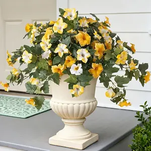 2/4pcs Artificial Morning Glory Plants, Hanging Decorative Plants for Outdoor Porch, Balcony, Flower Box, No Maintenance, Bendable Branches