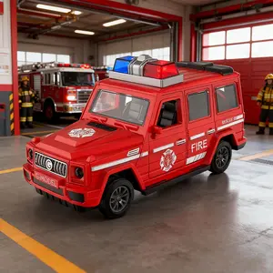 Small Size Inertia Off-Road Fire Truck Model, Toy Car Model, Fun and Educational Plaything for Kids, Perfect Gift Idea