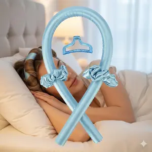 Heatless Curling Rod Headband Set - Heatless Hair Curlers DIY No-Heat Hair Curler for Sleep, Adjustable Length, Tangle-Free Design, Multiple Sizes, Non-Slip Silicone, Portable Travel Kit, Safe for Hair, Wet or Dry Styling