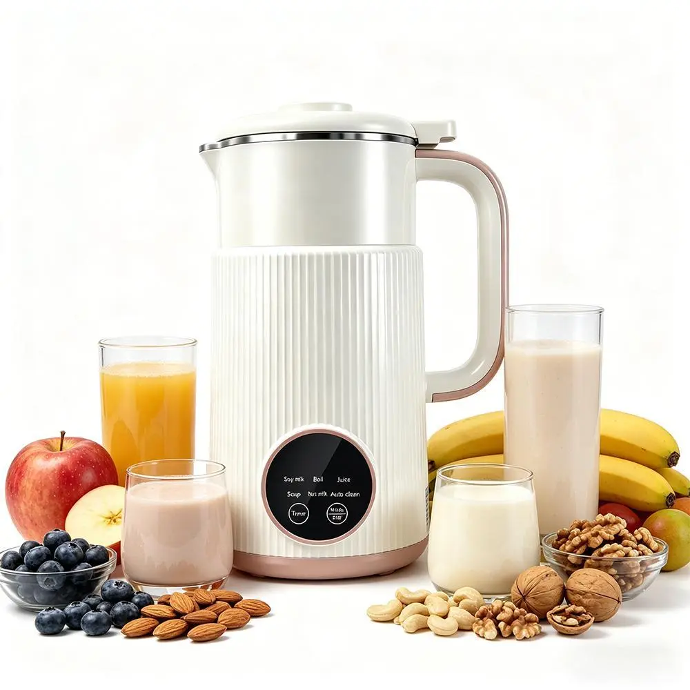 【BackToSchool】Nut Milk Maker 8-in-1 Automatic Almond Milk Machine, Plant-Based Milk Maker for Oat, Soy, Juice & Chowder, Delay Start, Keep Warm, Boil Water & Auto Clean,Perfect Gift