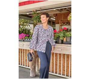 by Stacy London Grand Dame Floral Jacquard Bubble Sleeve Jacket