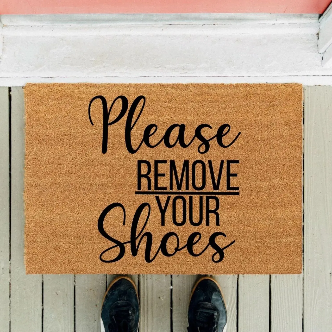 Funny 'Please Remove Your Shoes' Doormat | UV Print Coir Mat