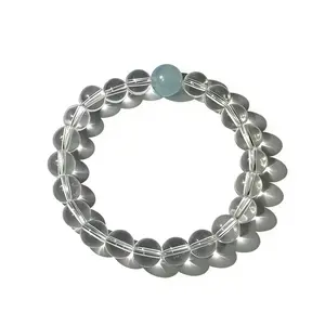 Serenity & Truth Crystal Bracelet – Aquamarine & Clear Quartz