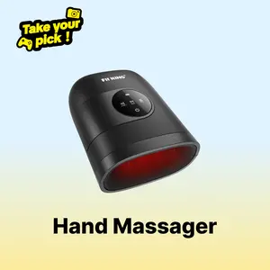 【FIT KING】Hand Massager with Heat for Hand Massage and Finger Relief - Cordless & Portable & Touch Screen -  Gifts for Women Men Parents - Black Comfort