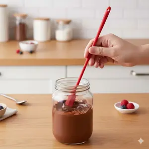 Multifunctional Silicone Spatula: Non-Slip Kitchen Tool, Cosmetic Scoop, Jar Cleaner, Dishwasher Safe for Baking & Makeup, Kitchen Utensils, Nonstick Spatula, Kitchen Cooking Accessories