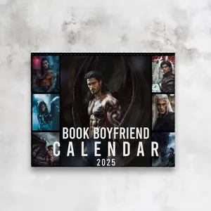 Book Boyfriends Art 2025 Yearly Wall Calendar Monthly, Throne Of Glass Art Sjmaas Merch Book Lover 2025 Calendar