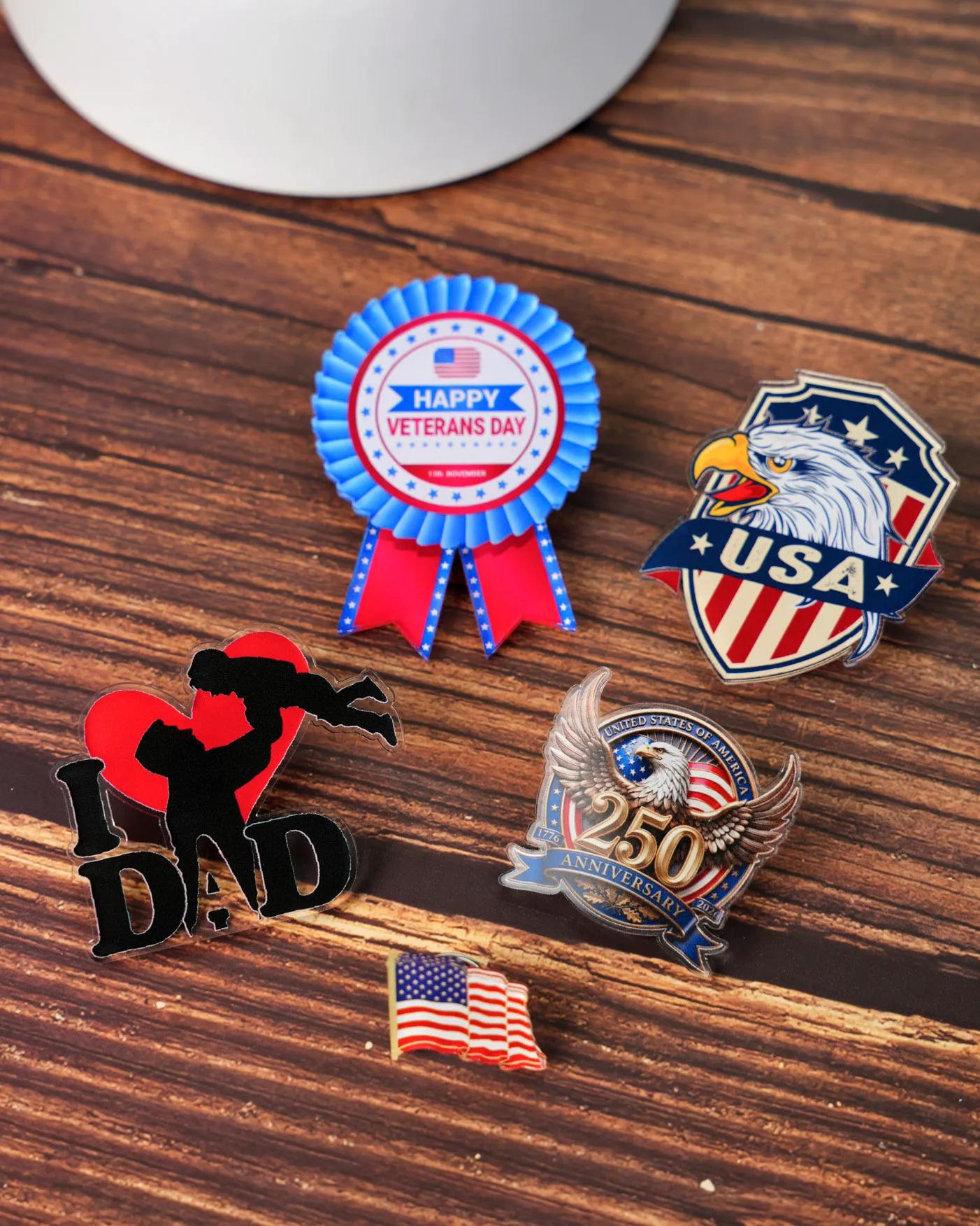 US 250th Anniversary Commemorative Pin | 1776-2026 Patriotic Enamel Badge | Liberty Bell & Flag Collectible, Eagle Badge