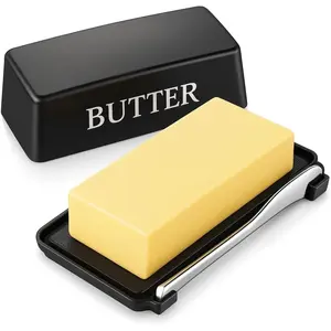 Dish With Cover And Butter Holder With Lid For Dishwasher Safe Butter Storage Container