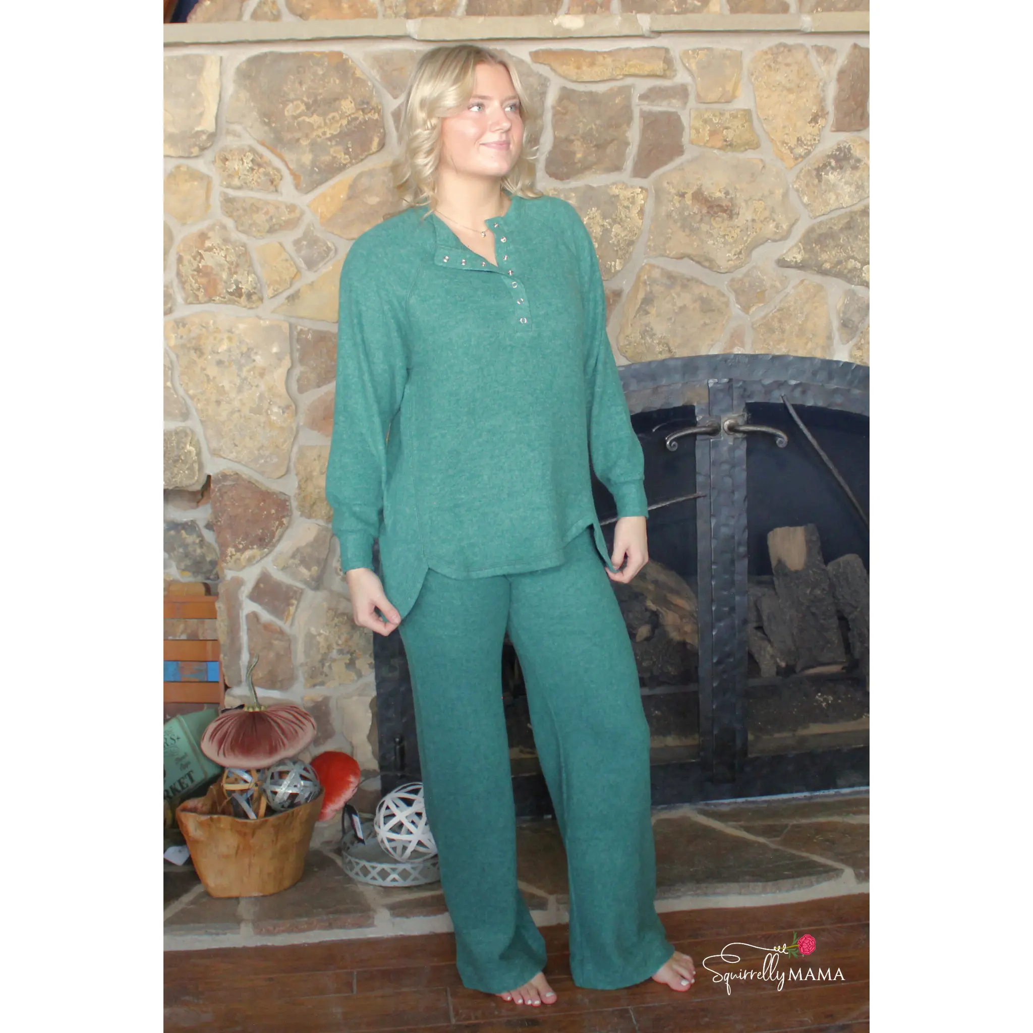 Rachel Brushed Henley Sweater
