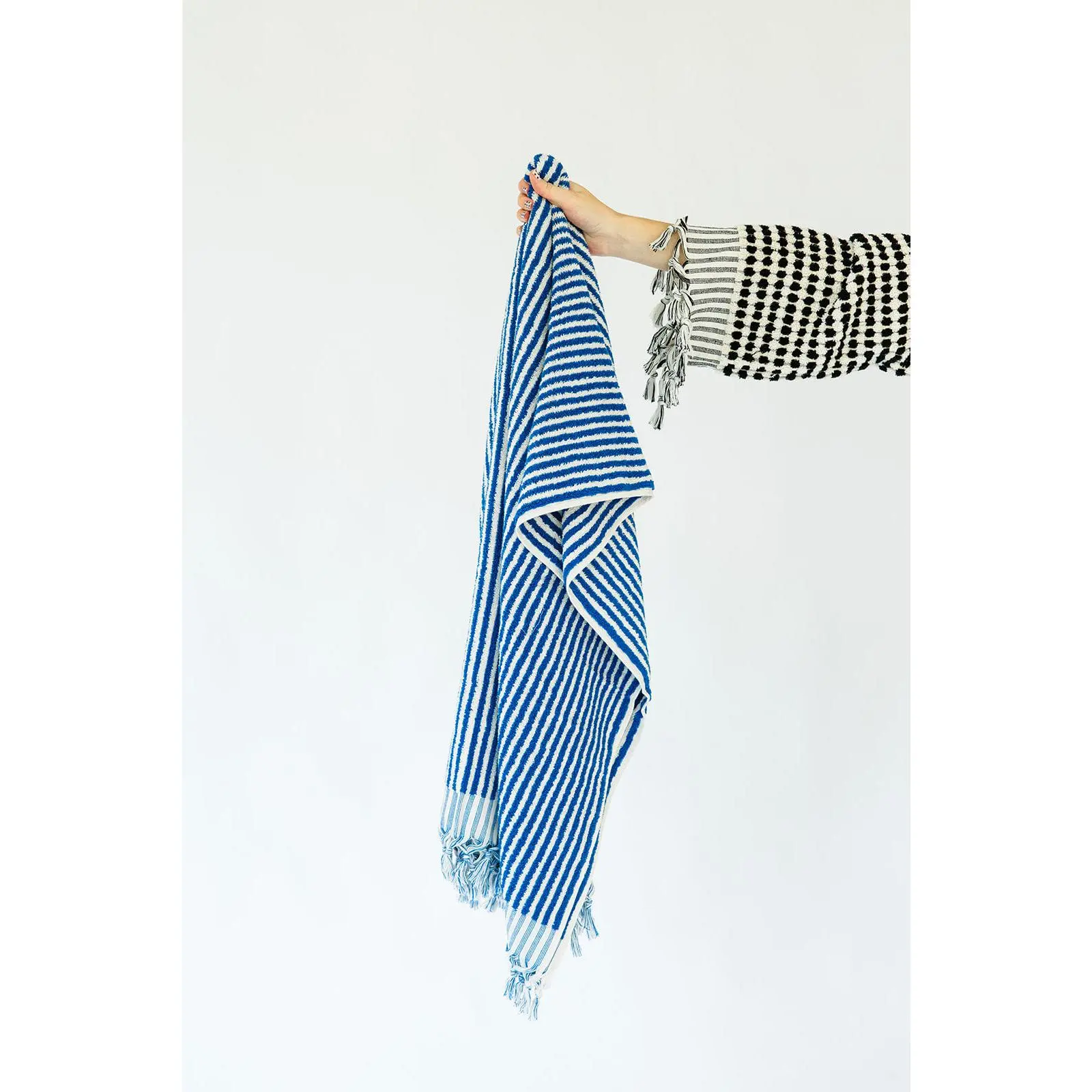 Cobalt Blue Striped Cloud Towel