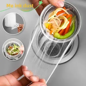 300 PCS Disposable Kitchen Sink Drain Strainer Mesh Bag Fits Sink Strainer for Collecting Kitchen Food Waste Leftover Garbage