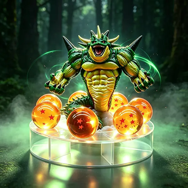 DBZ giant resin statue of Green Dragon-including 7 crystal balls, is the perfect holiday gift for anime fans, collectors and players this Christmas and Halloween.