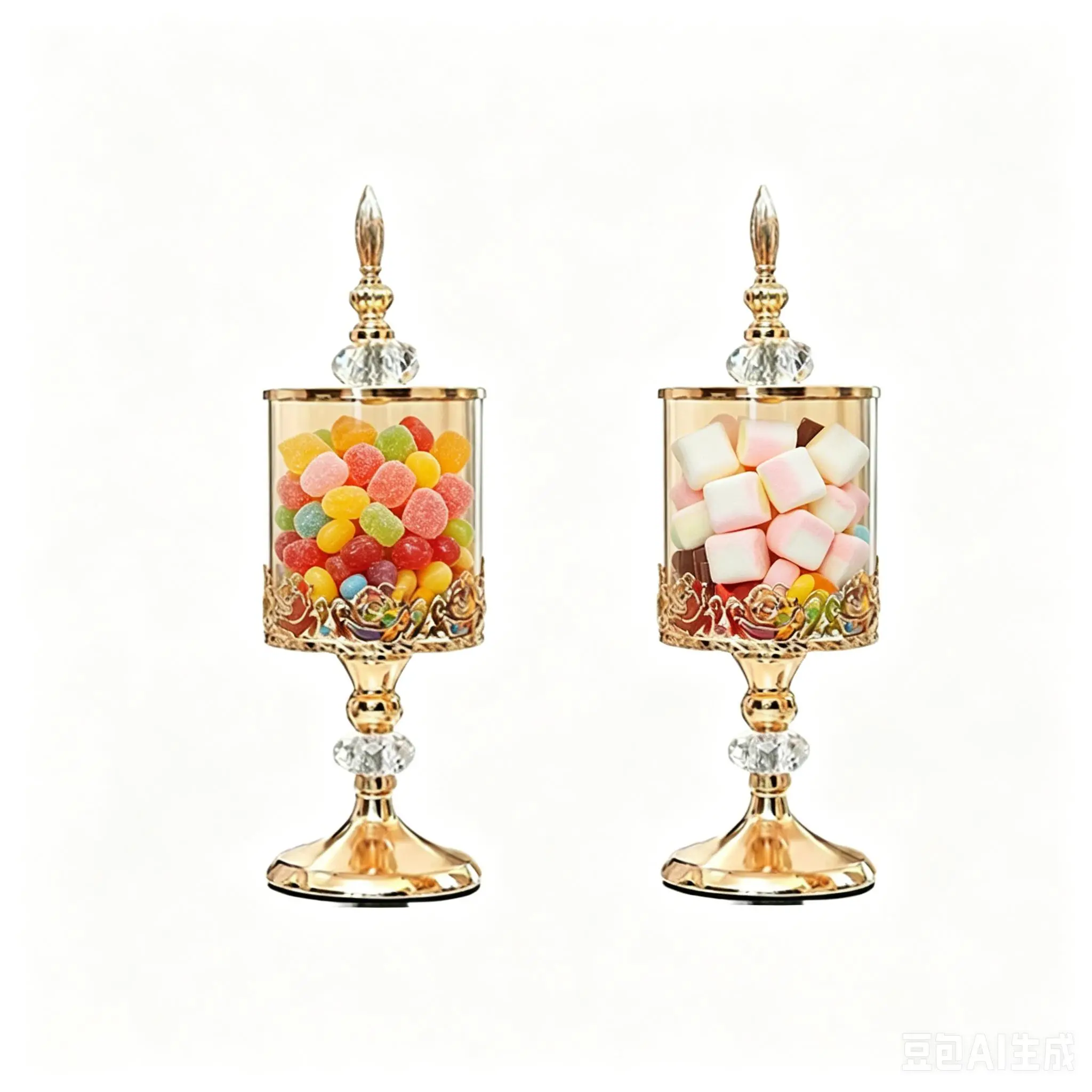1PC Extra-Thick Large Transparent Solid Glass Food Storage Container with Large Cap - Cylindrical Glass Canister for Home Kitchen, Candy Table Organizer