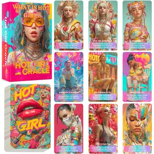 80 Tarot Cards Set, 13x8cm, Hot Girls Oracle Perfect for Love Career Friendship Life Guidance, Ideal for Divination & Oracle Card Reading, Card Games, Tarot Card Decks