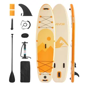 VEVOR Inflatable Stand Up Paddle Board, 11.6' x 35" x 6" Wide Ultra-Light SUP Paddleboard, All Accessories Included, Pump, Paddle, Fin, Backpack, Ankle Leash, Strap, Non-slip Deck for Youth & Adults