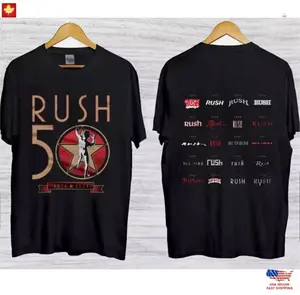 Rush R50 2026 Tour Inspired Graphic T-Shirt Classic Rock Music Lover Tee