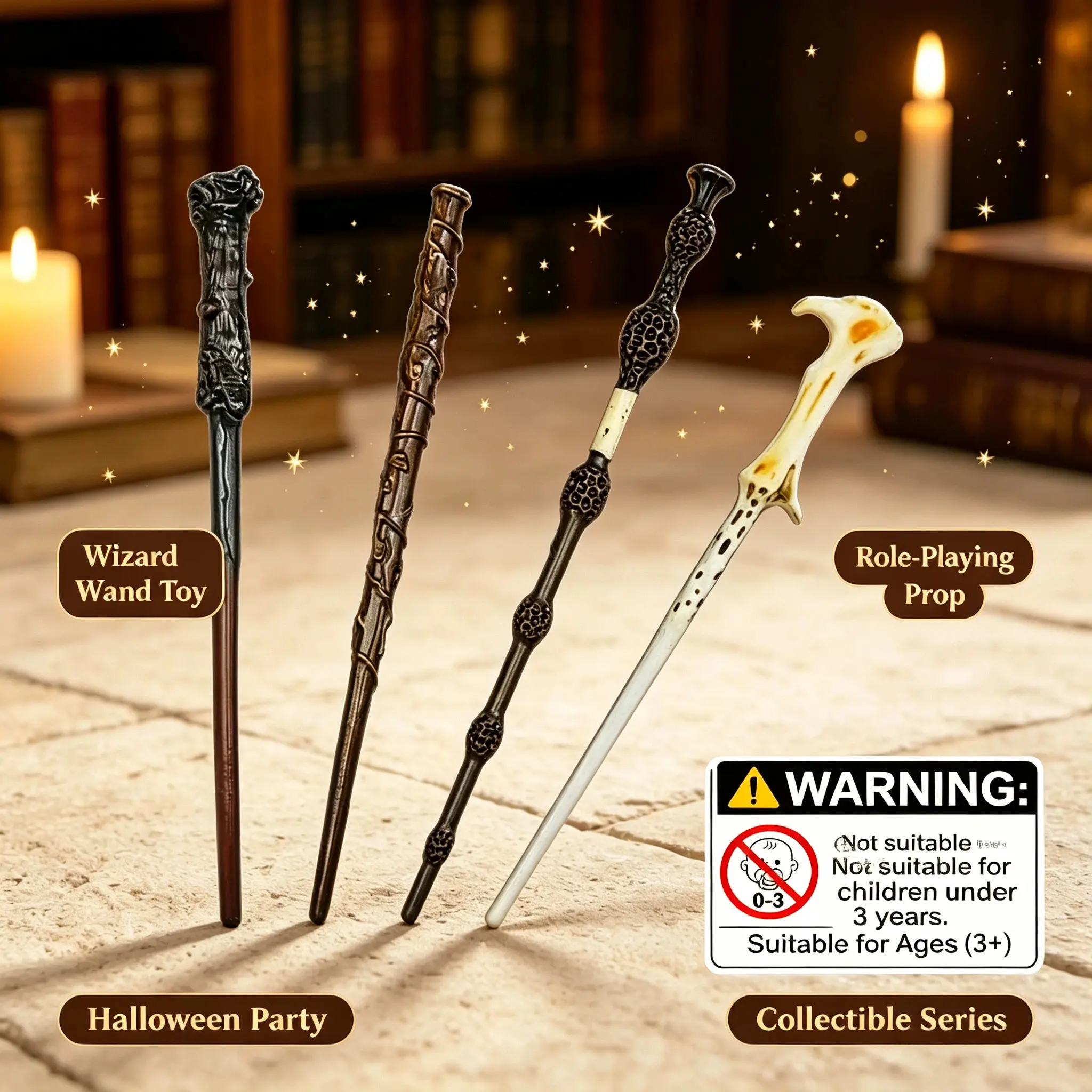 Resin Magic Wand - Toys & Hobbies Magic Accessory, Halloween Cosplay Costume Prop, Pretend Play Toy, Novelty Party Item for Teens and Adults