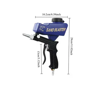 Sandblasting Gun, Pneumatic Sandblaster, Small Handheld Portable Sandblaster for Home Use, Metal Rust Removal and Restoration Tool Hardware Power Tools