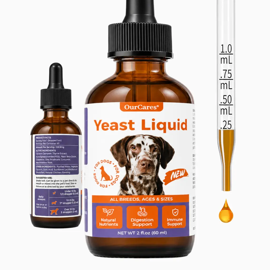 OurCares Dog Ear & Skin Relief Drops, Yeast Infection Treatment for Dogs – Chicken  Flavor 60ml | Soothes Itching, Supports Healthy Ears & Skin, Allergy Relief for Puppies & Dogs