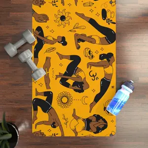 Black People Yoga Mat: Anti-Slip Rubber, Black Health & Wellness