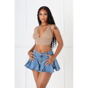 Waverly Flared Denim Mini Skirt