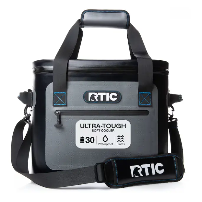 RTIC 30 Can Soft Cooler, Ultra-Tough Leakproof Insulated Cooler Bag, Portable Ice Chest with Long Ice Retention for Camping, Beach, Boating, Fishing, BBQ & Road Trips
