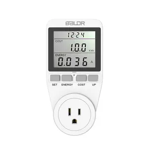BALDR Eco Power Socket Energy Meter – Plug-in Electricity Usage Monitor (US)