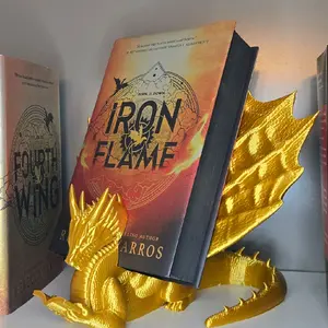 Dragon Reading Book Display | Elegant Design for Books and Tablets | | Perfect book lover gift  | Great Bookshelf or Room Decor | Empyrean series inspired