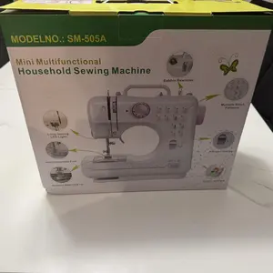 Portable Electric Sewing Machine for Beginners, 12 Built‑in Stitches, 2‑Speed Adjustable with Reverse Sewing, LED Light, Foot Pedal, Comes With Complete Sewing Accessories, Household DIY Craft Clothes Mending Sewing Tool, School, Mother's Day Gift