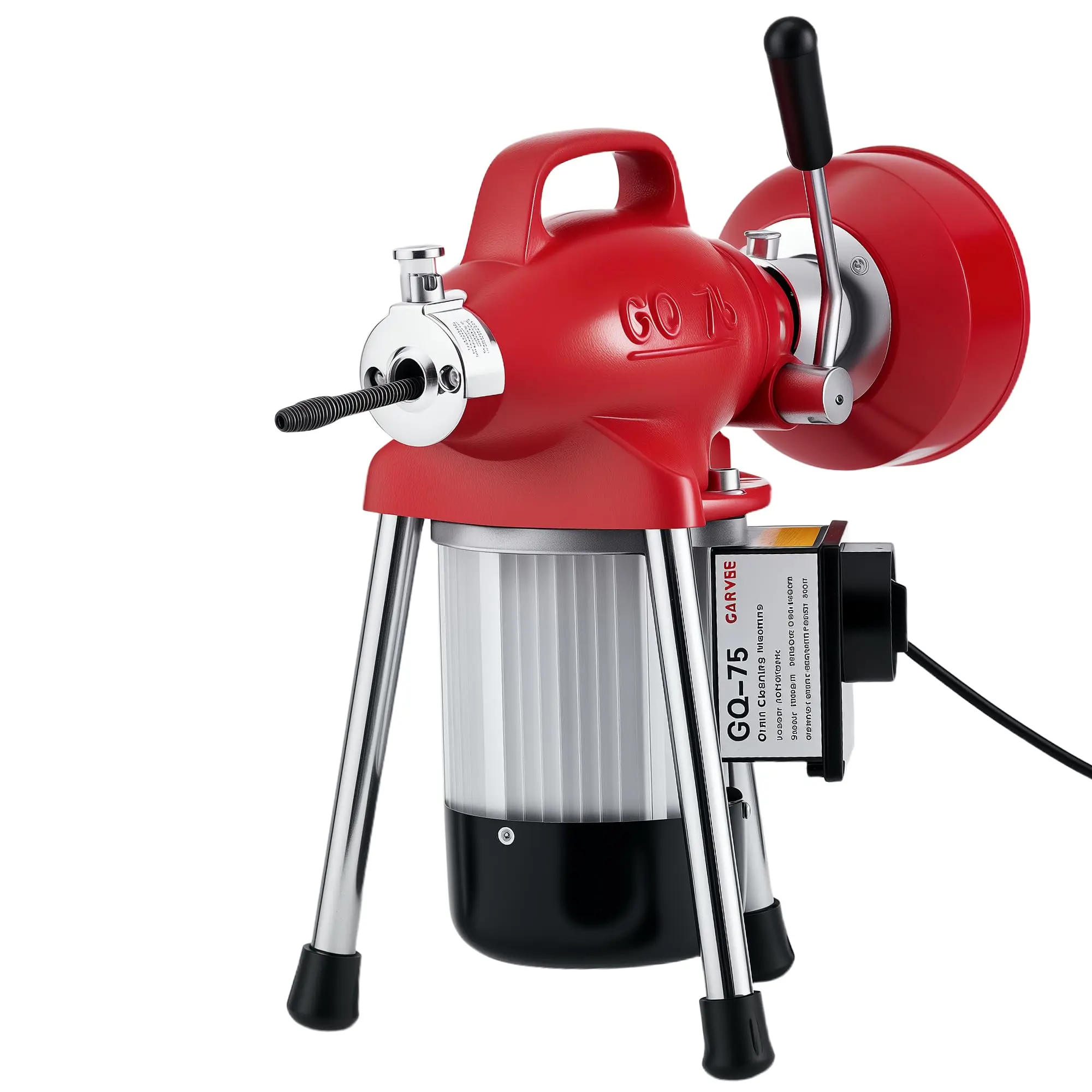 Electric Drain Snake, Auto-Feed Power Drain Cleaner Machine 500w 400RPM with 6' & 16' Steel Cables for 3/4" to 4" Pipes, Toilet Sink Bathtub Sewer Line Auger