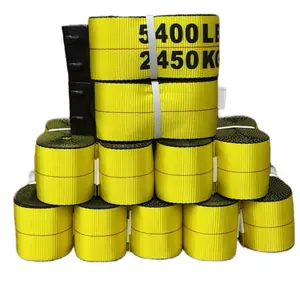 Tie Down World 4x30ft Winch Strap 4-inch Wide 30-foot Long 10pcs Durable High Breaking Strength DOT Compliant for Flatbed Trailers