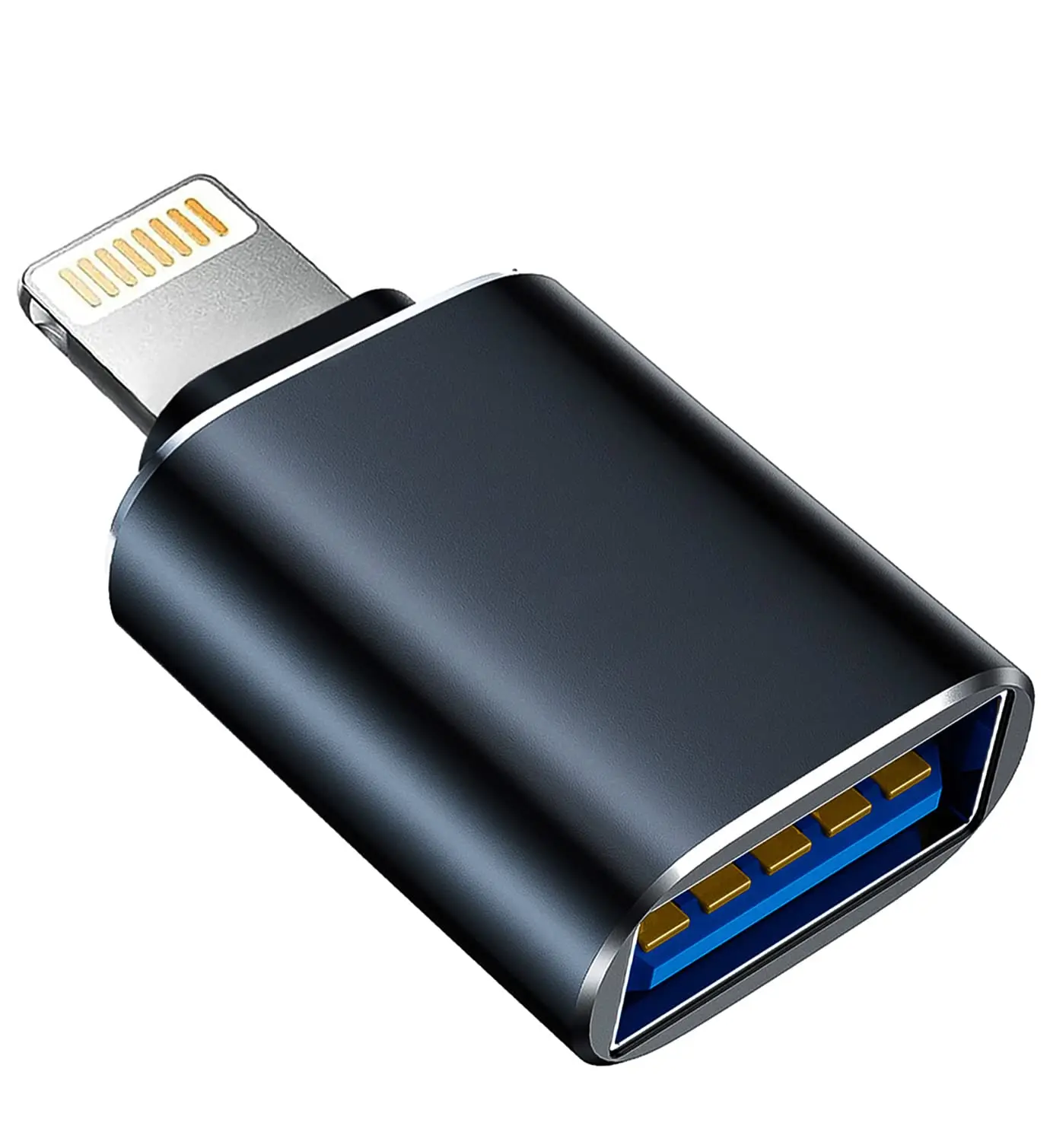 Apple Lightning to USB Camera Adapter, USB 3.0 OTG Cable for iPhone/iPad to Connect Card Reader, USB Flash Drive, U Disk, Keyboard, Mouse, Hubs, MIDI, Plug & Play