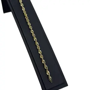 14k Gold Rope Bracelet Hollow Design Elegant Jewelry