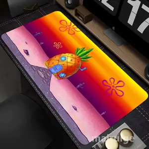 1-Piece XXL Oversized Gaming Mouse Pad SpongeBob SquarePants Pineapple House Theme Mouse Pad Rubber Anti-Slip Thickened 3mm Washable Mouse Pad Computer Office Decor Accessory Gamer Gift, Desk Accessories Suitable for Laptops, Desks
