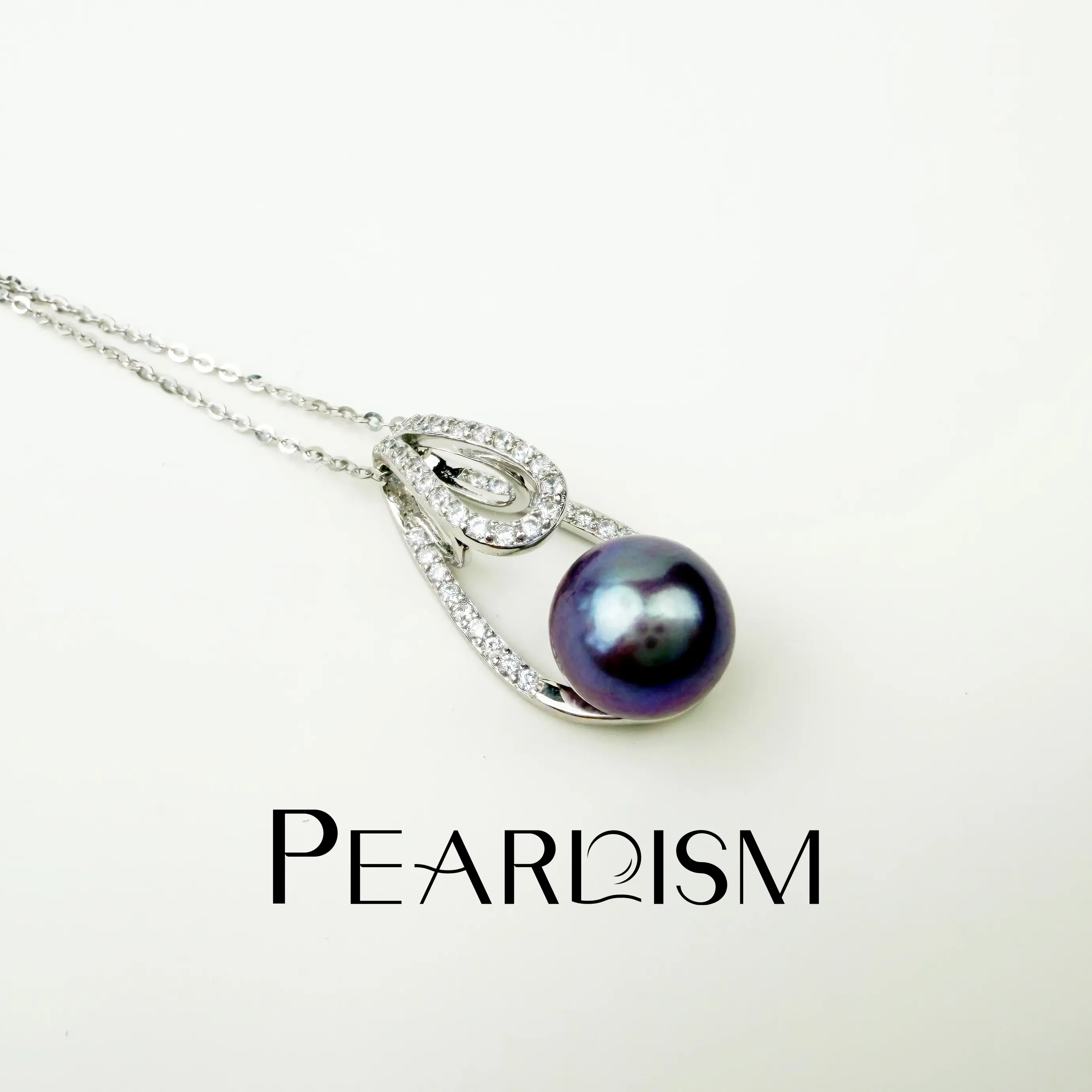 PEARLISM Dainty Everyday Edison Pearl Pendant | 8.5-9.5mm Silver CZ Hypoallergenic-AFEP028【Shop】