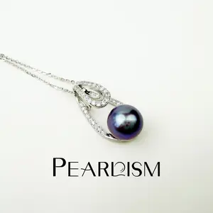 PEARLISM Dainty Everyday Edison Pearl Pendant | 8.5-9.5mm Silver CZ Hypoallergenic-AFEP028【Shop】