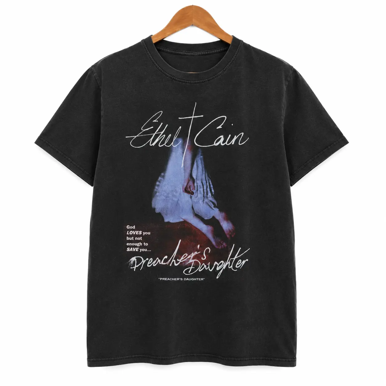 Ethel Cain 90s Vintage Shirt, Ethel Black Metal T-shirt, Preacher's Daughter Graphic Unisex Top Tee Shirt