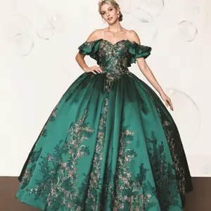 Beautiful Quinceanera Dress with Embroidery and Tulle