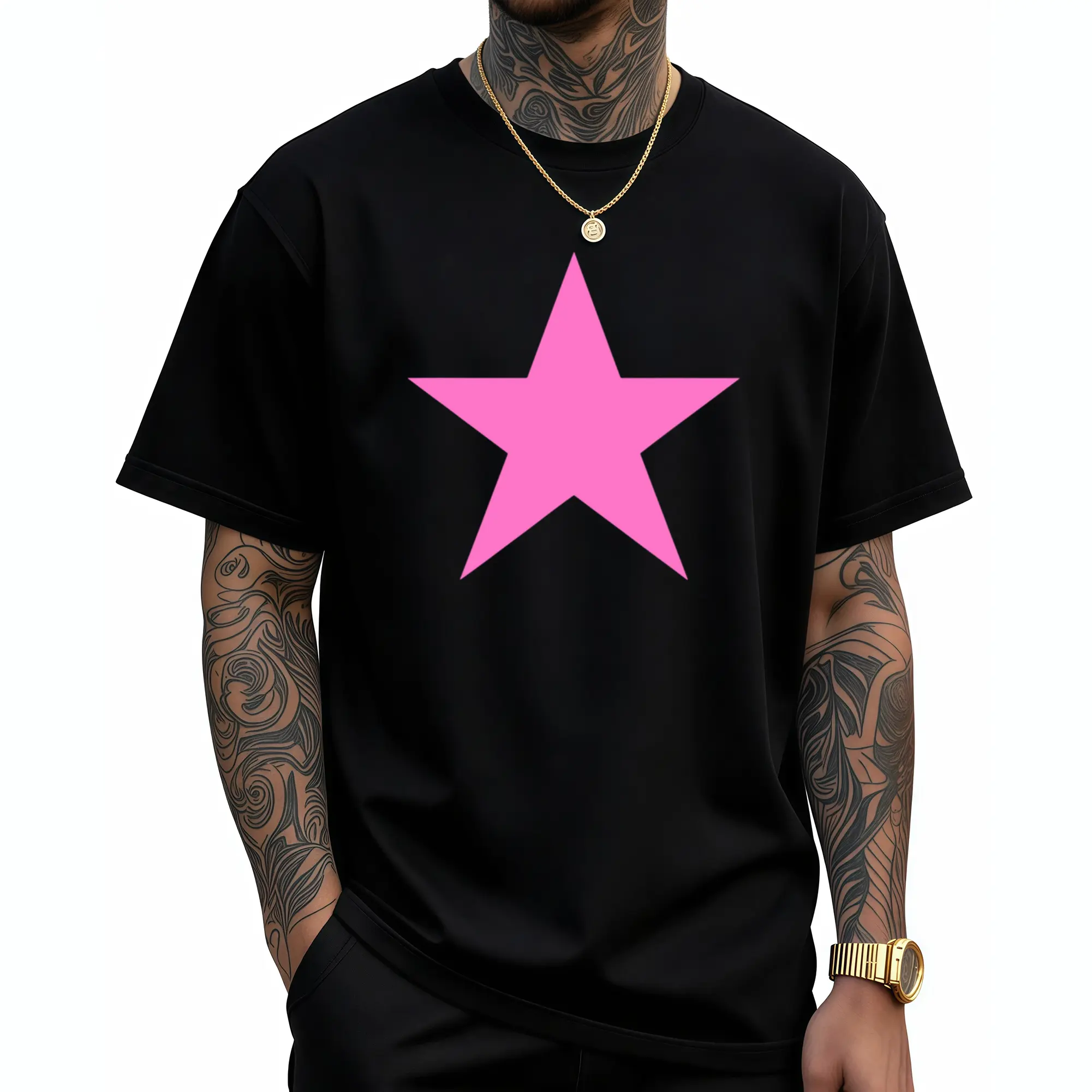 Y2K Star on Front Mcbling Aesthetic 2000S 90S T-Shirt