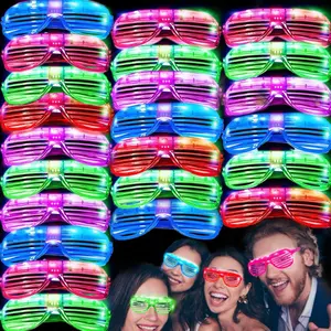 LED Light Up Glasses, 50pcs/set Flashing Glasses, Party Eyewear for Party, Festival, Concert, Wedding, Birthday, Party Supplies, Masks, Halloween, Party Favor