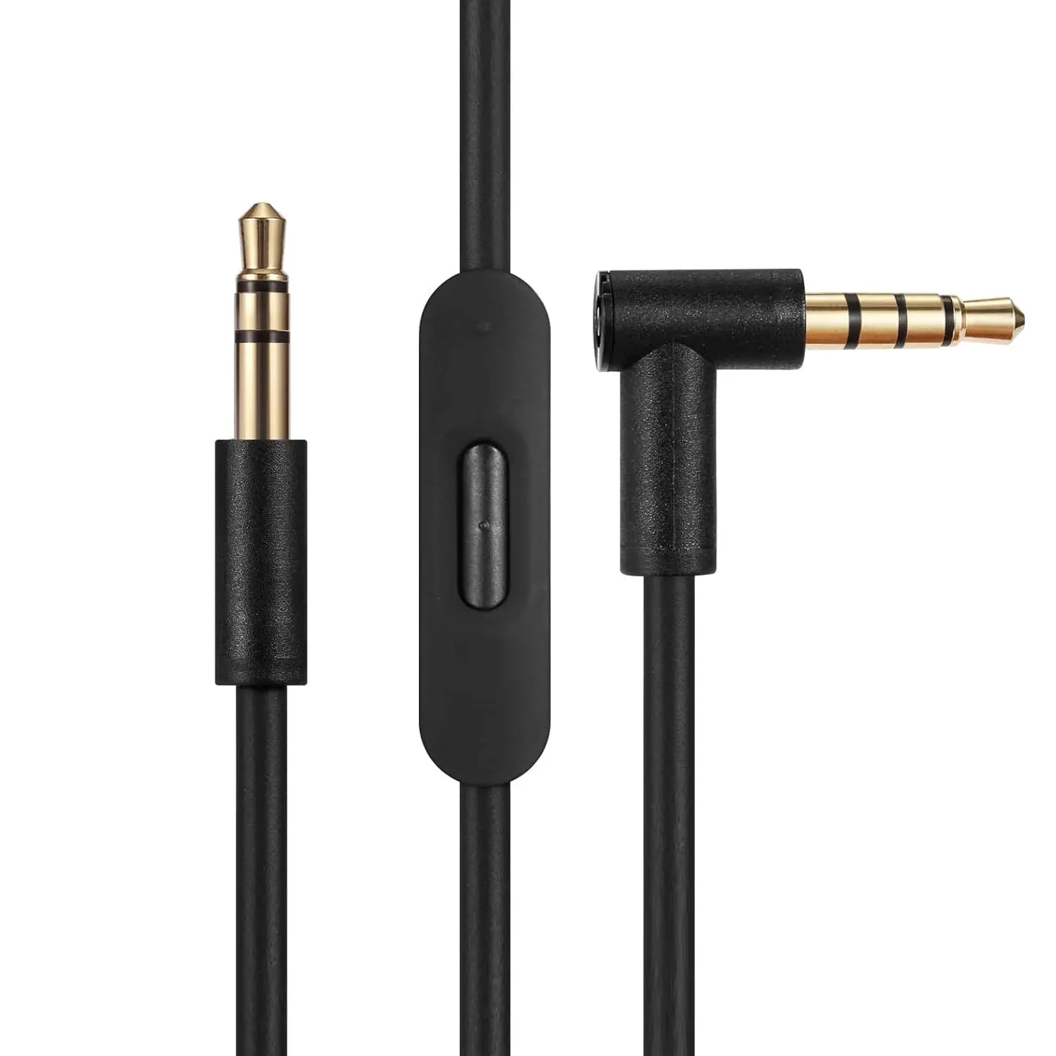 3.5mm Replacement Audio  for  Headphones - Compatible with Solo Pro/Studio/Executive/Mixr, Detox &  - in-Line Mic & Volume Control (Black)