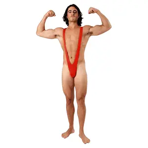 Borat Mankini Thong Swimsuit (bright Red) Adult Costume