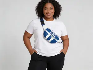 Zeta Phi Beta Striped Fanny Pack - Greekian