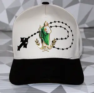 San Juditas con Rosario | Gorras con Rosario | Gorras Belicas | San Judas Tadeo Gorras | Gold Emblem