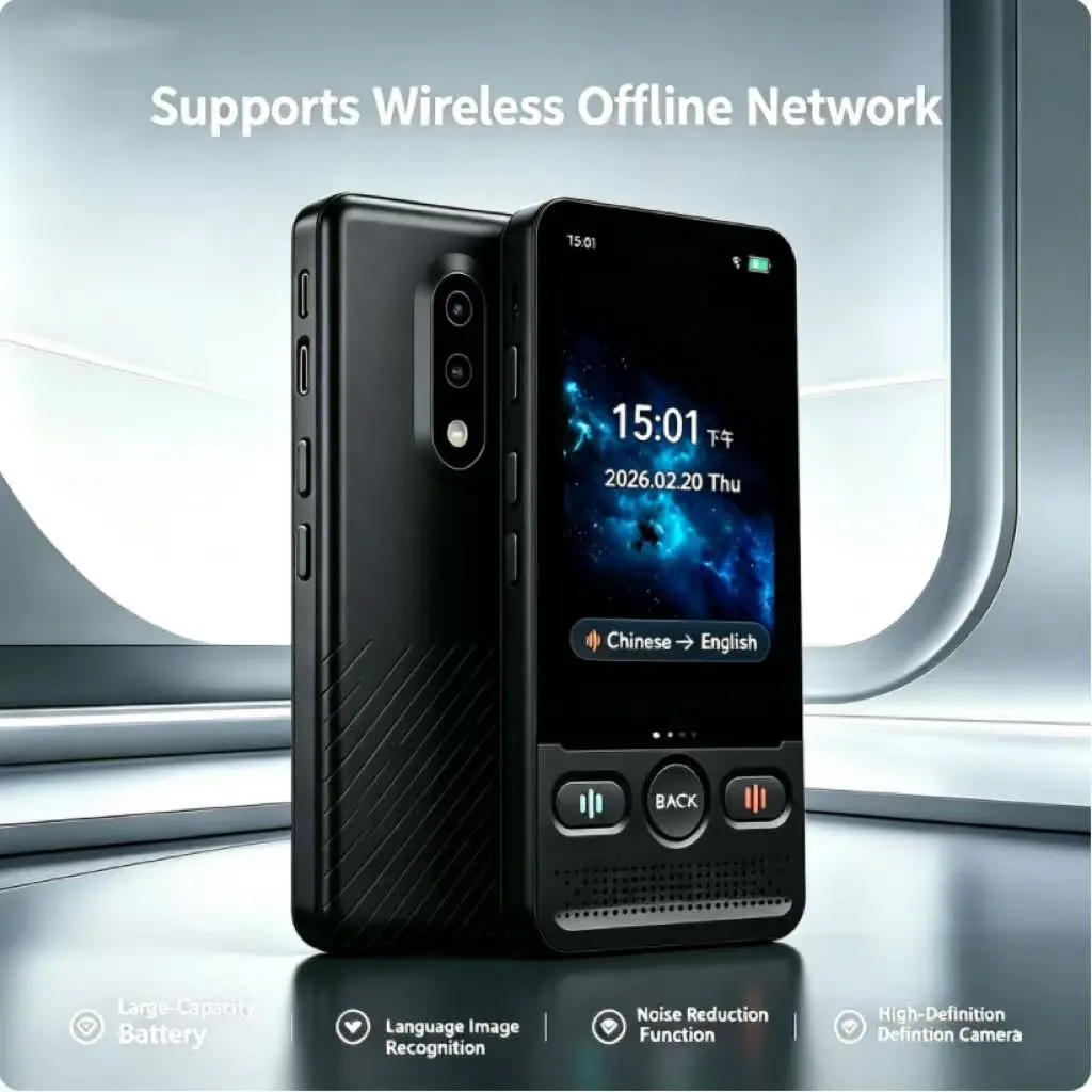 2026 New Language Translation Device, Portable Translator, Bidirectional Voice/text Translator, Supports Multiple Languages, Online and Offline, Ideal for Business and Learning, Digital Products
