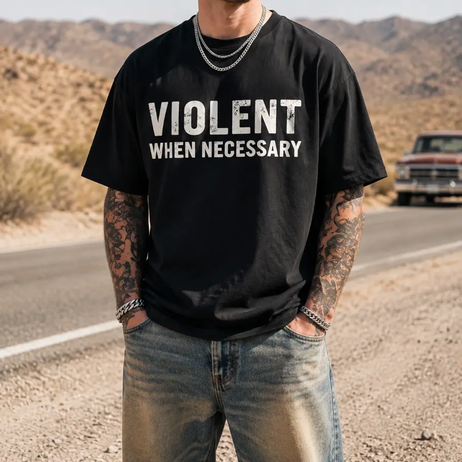 Classic Cotton Graphic T Shirt Men Relaxed Fit Vintage Distressed Text Print Short Sleeve Tee Adult Guy Weekday Casual Skate Hangout Wear unisex