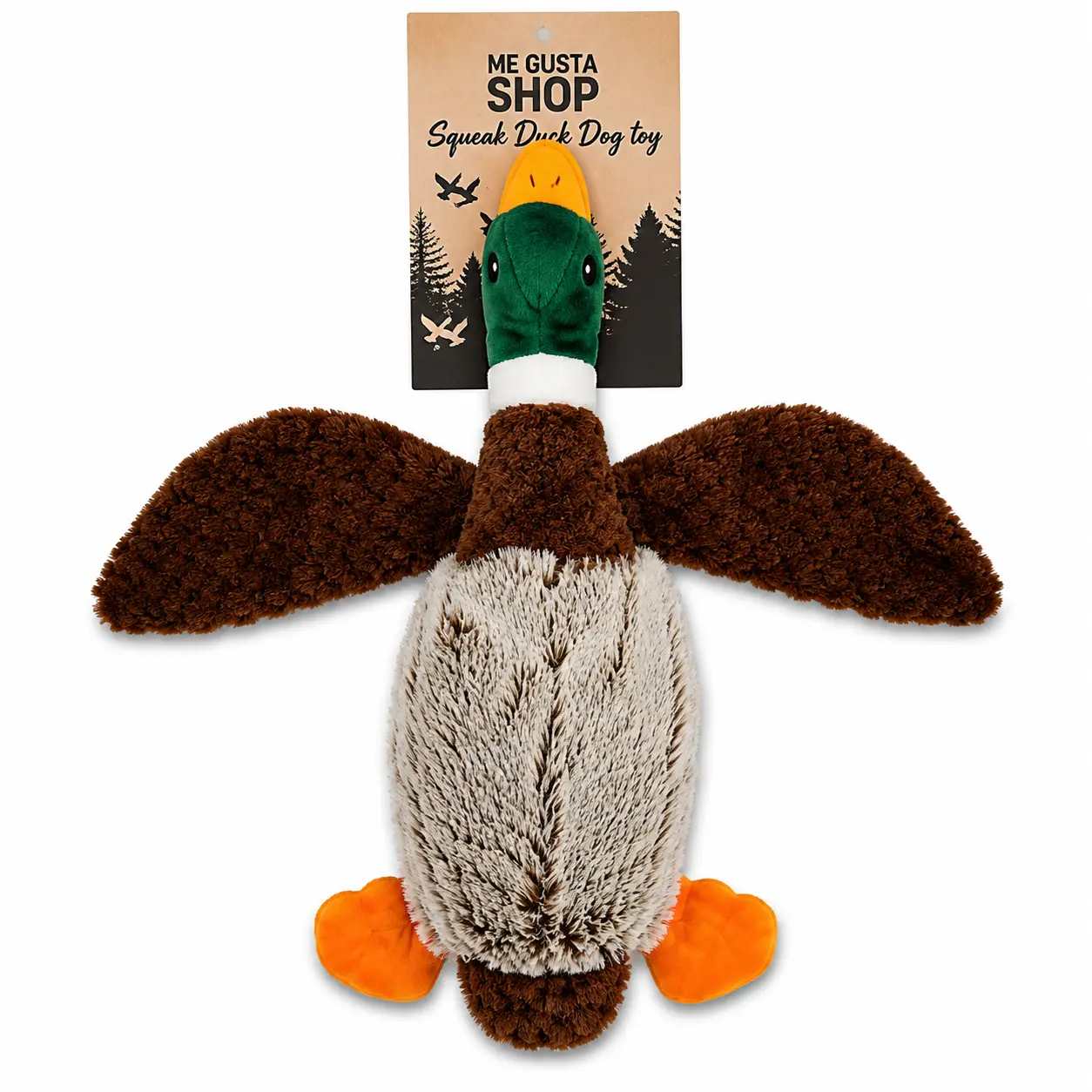 Plush Duck Dog Toy | mallard-shaped toy | Duck-Shaped Pet Toys | Squeak duck dog toy | duck dog toys for large dogs